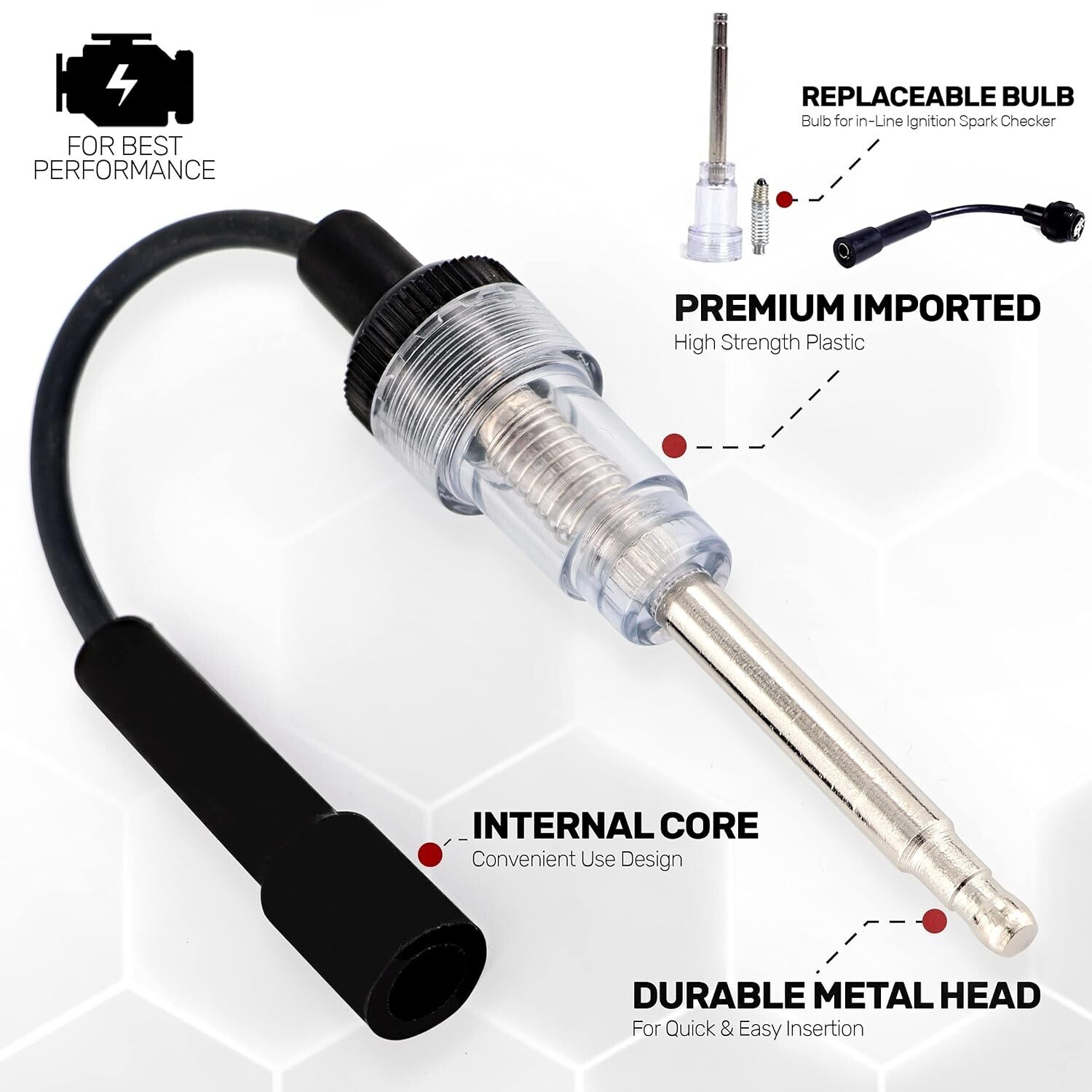 SPARK PLUG Tester Ignition System Coil Engine In Line Auto Diagnostic Test Tools