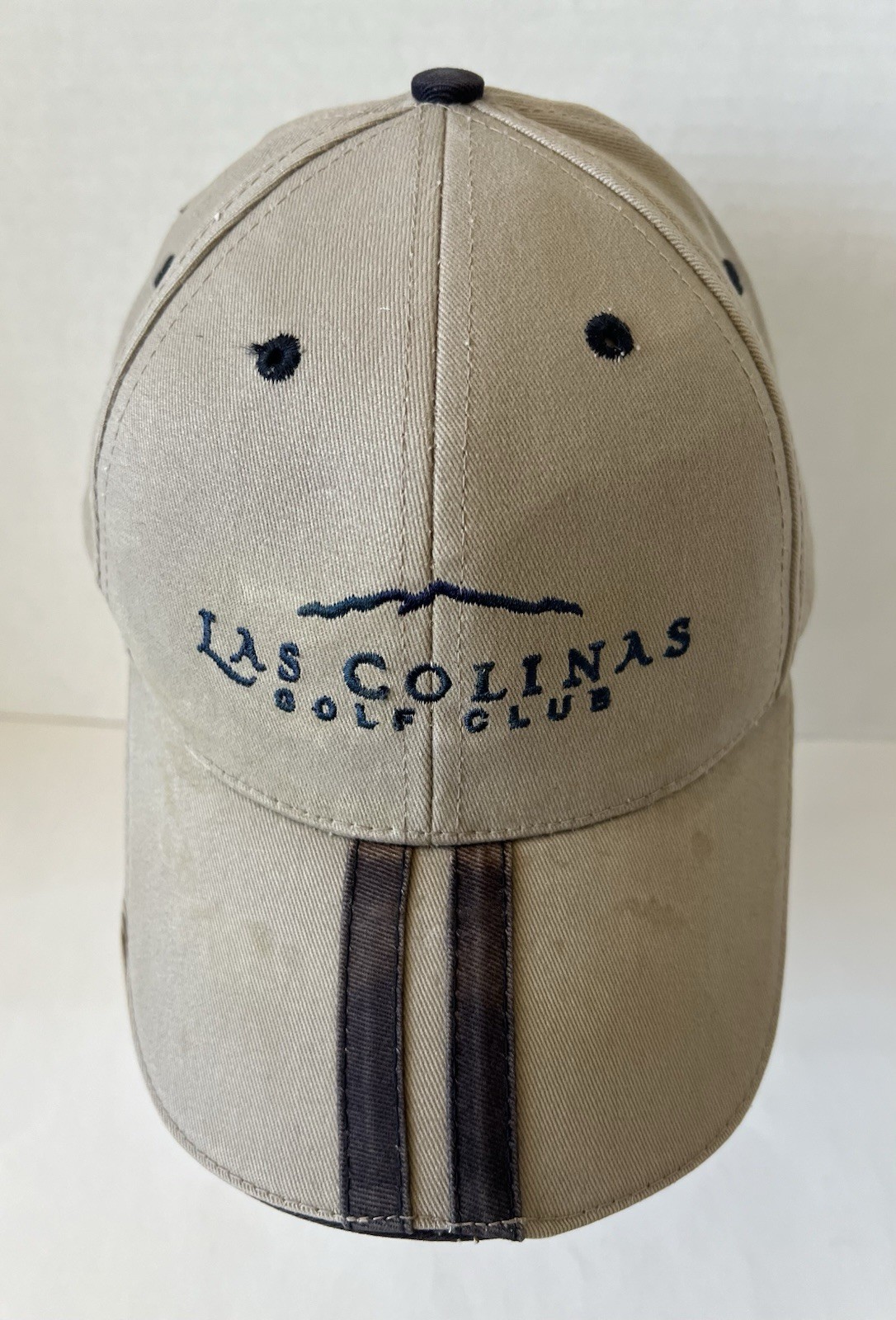 Las Colinas Golf Club Hat Strap Back Brown 2 Tone Embroidered Spellout