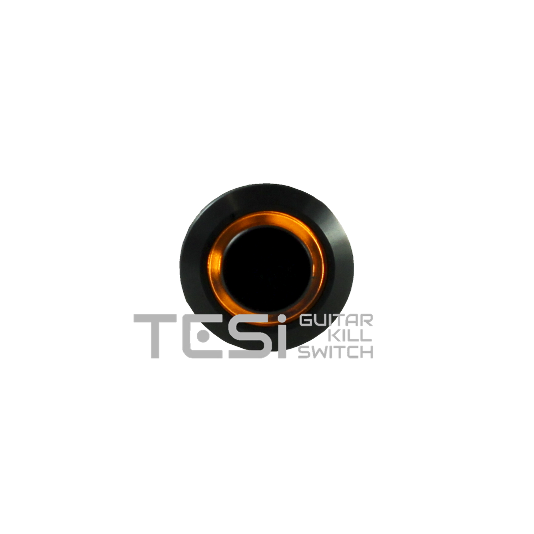 Tesi POCO 12MM LED Momentary Push Button Guitar Kill Switch Black/Yellow
