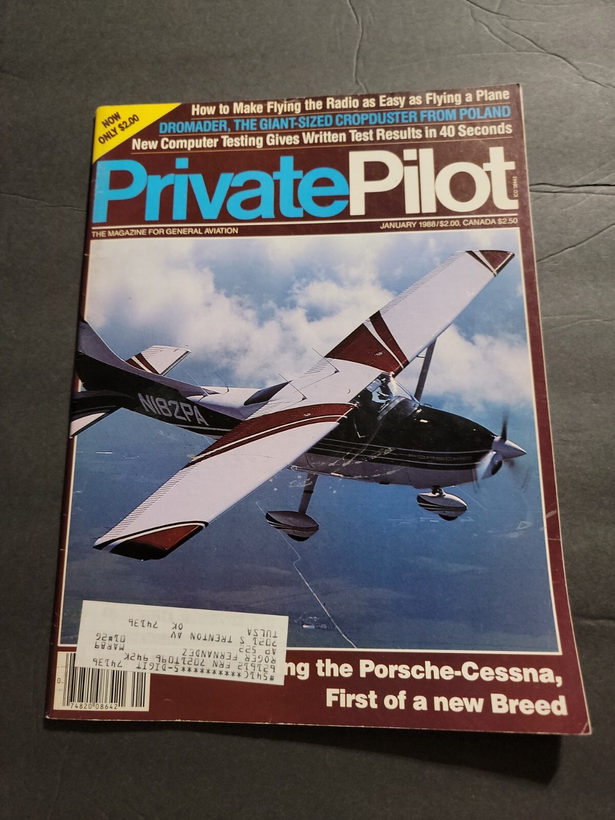 PRIVATE PILOT AVIATION MAGAZINE/LITERATURE JAN 1988