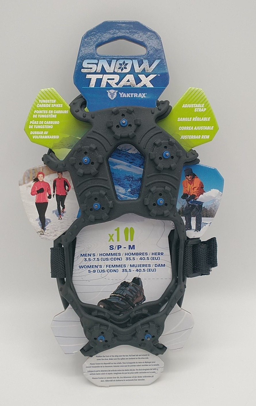 Snow Trax by Yaktrax Traction Cleats for Shoes & Boots Size S-M Unisex New