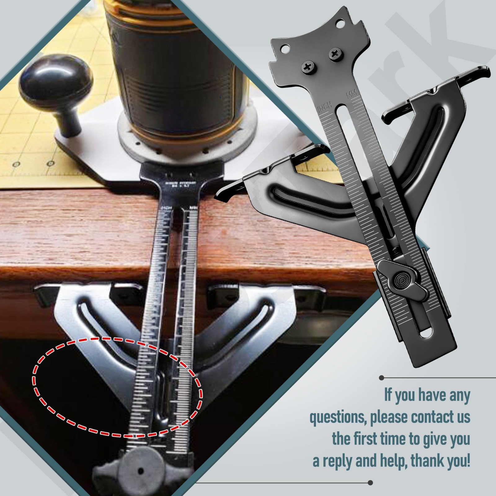 Compact Router Edge Guide for Fixed Base, Fits DeWalt 20V Max & DWP611, DNP613 S
