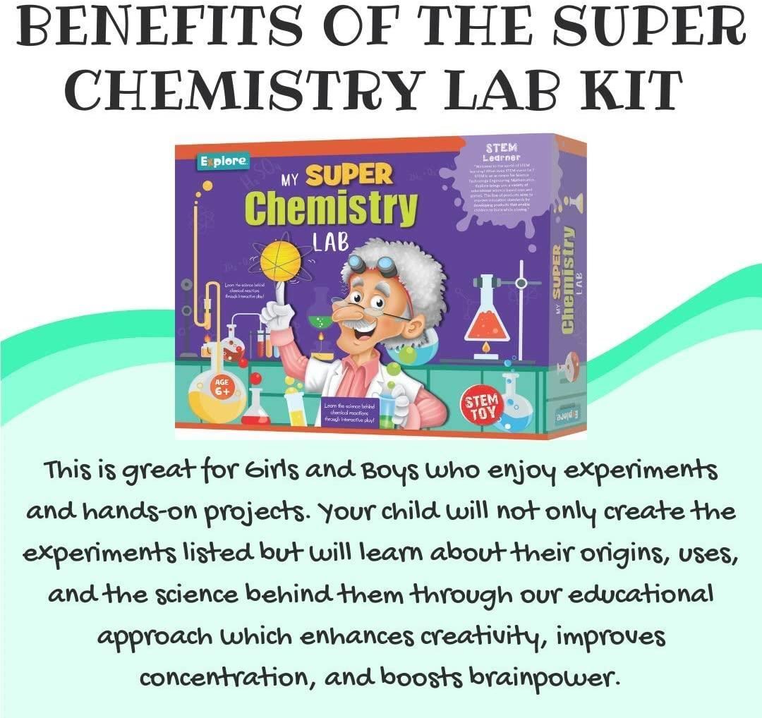 Explore STEM Learner My Super Chemistry Lab Interactive DIY Scientist Kit