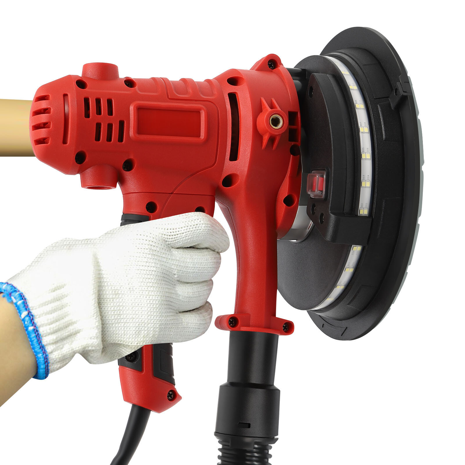 1200W Electric Drywall Sander 7in Variable Speed with LED Light Strip