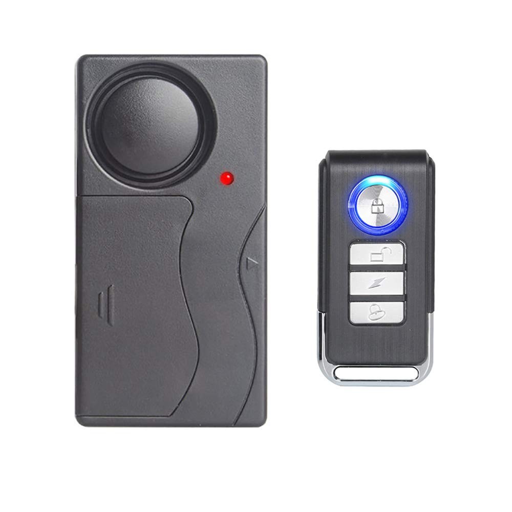 Wireless Vibration Alarm, Anti-Theft for Bike/Car/Door, 110db Loud, Remote Co...