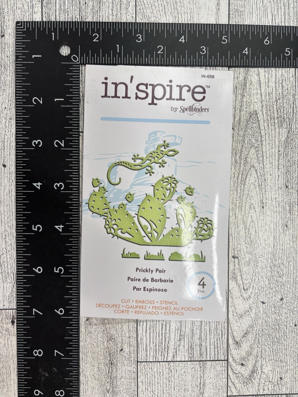 Prickly Pear Cactus - Spellbinders In’spire Set Of 4 Dies - Cut Emboss Stencil