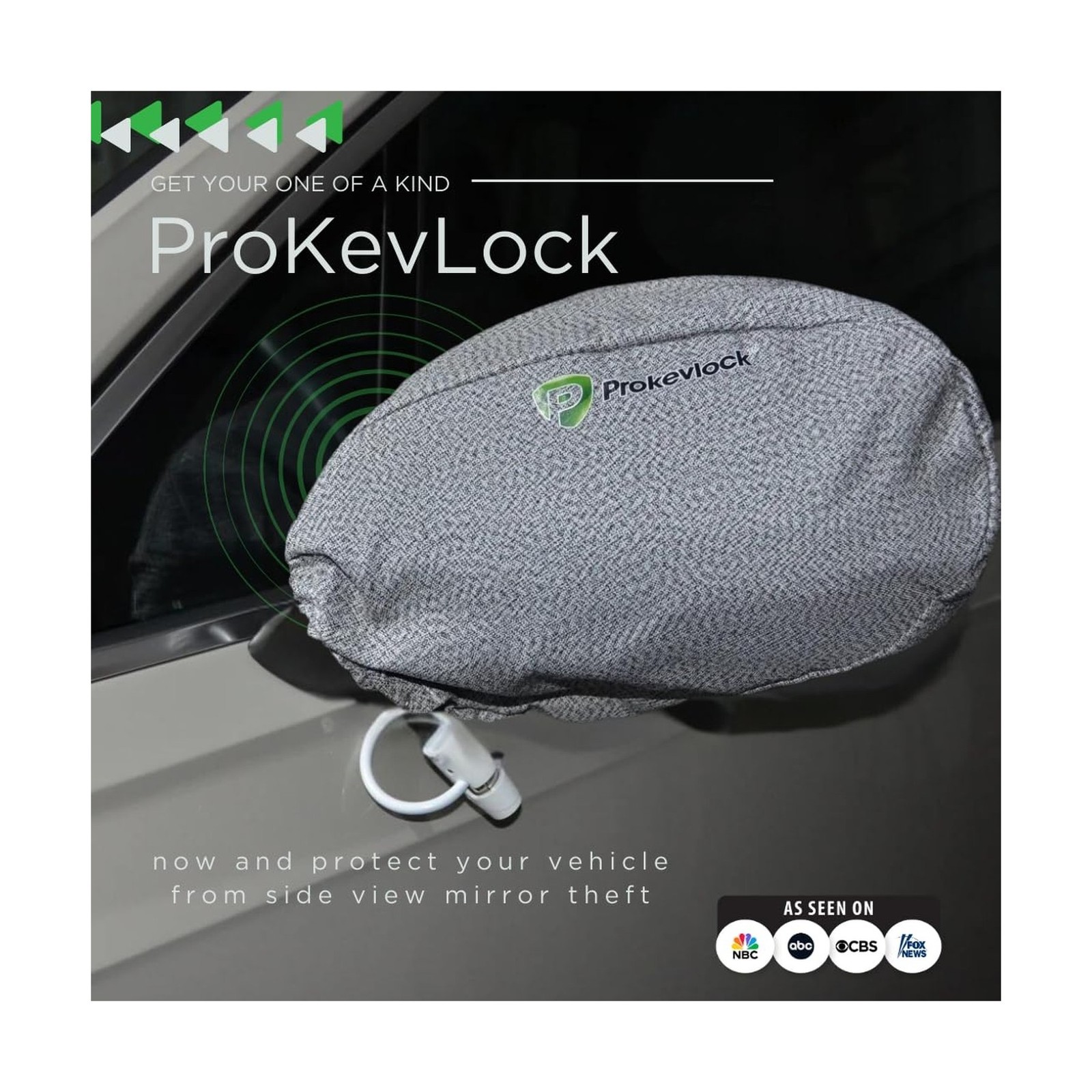 New & Improved ProKevLock Vehicle Side Mirror Covers Set with Anti-Theft Lock...