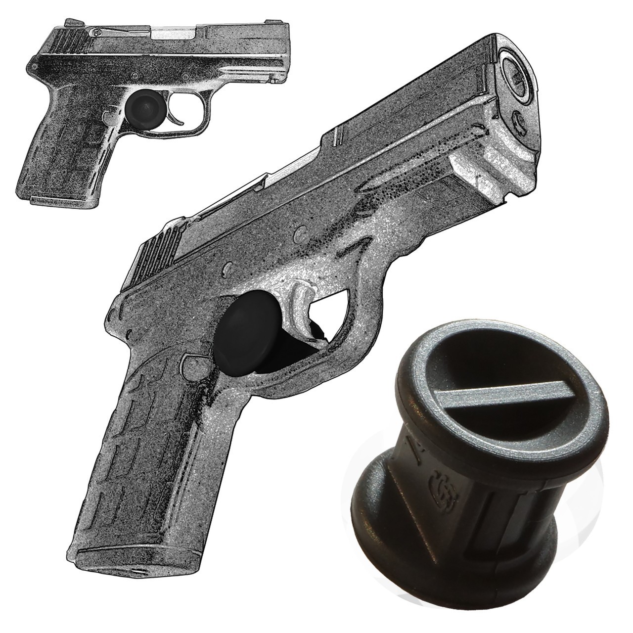 Garrison Grip Adjustable Micro Trigger Stop Fits Kel-Tec PF-9 Red (s22)
