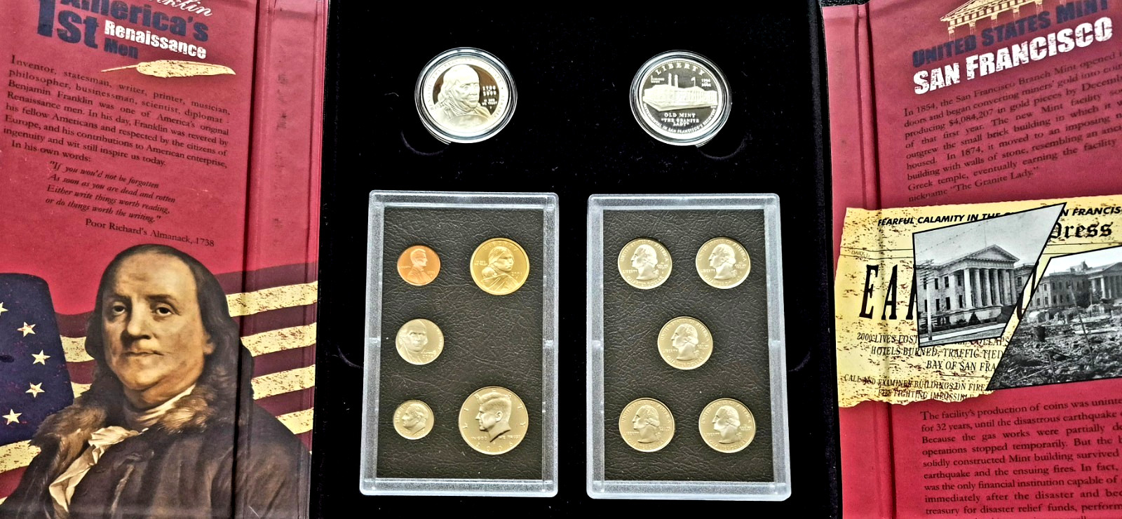 2006 US Mint American Legacy Collection Proof Set-Two 90% Silver Dollars-OGP-COA
