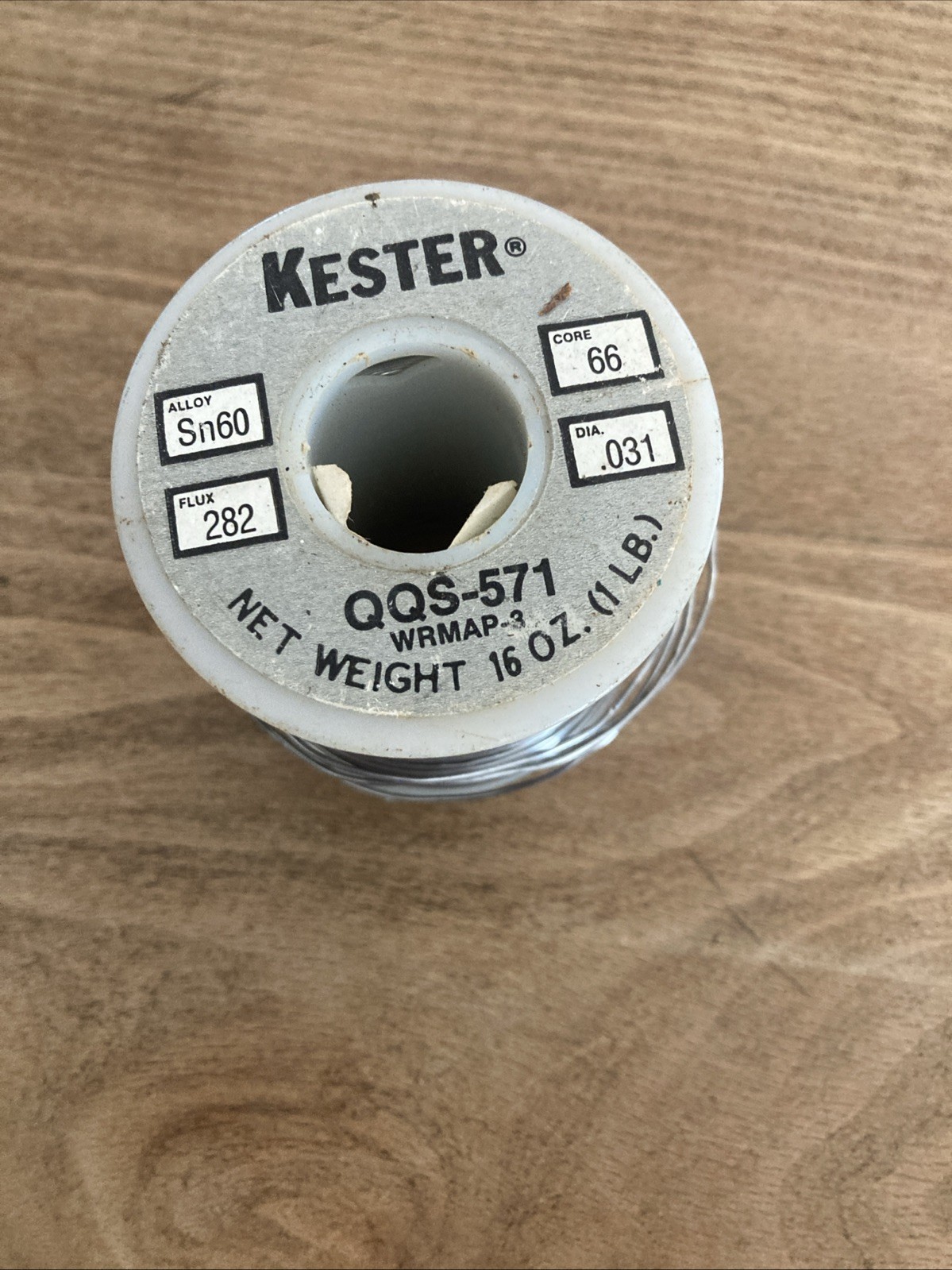 One Pound of Kester Solder. Alloy SN 63   Dia .031  Core #58  WRMAP-2-QQS 571e