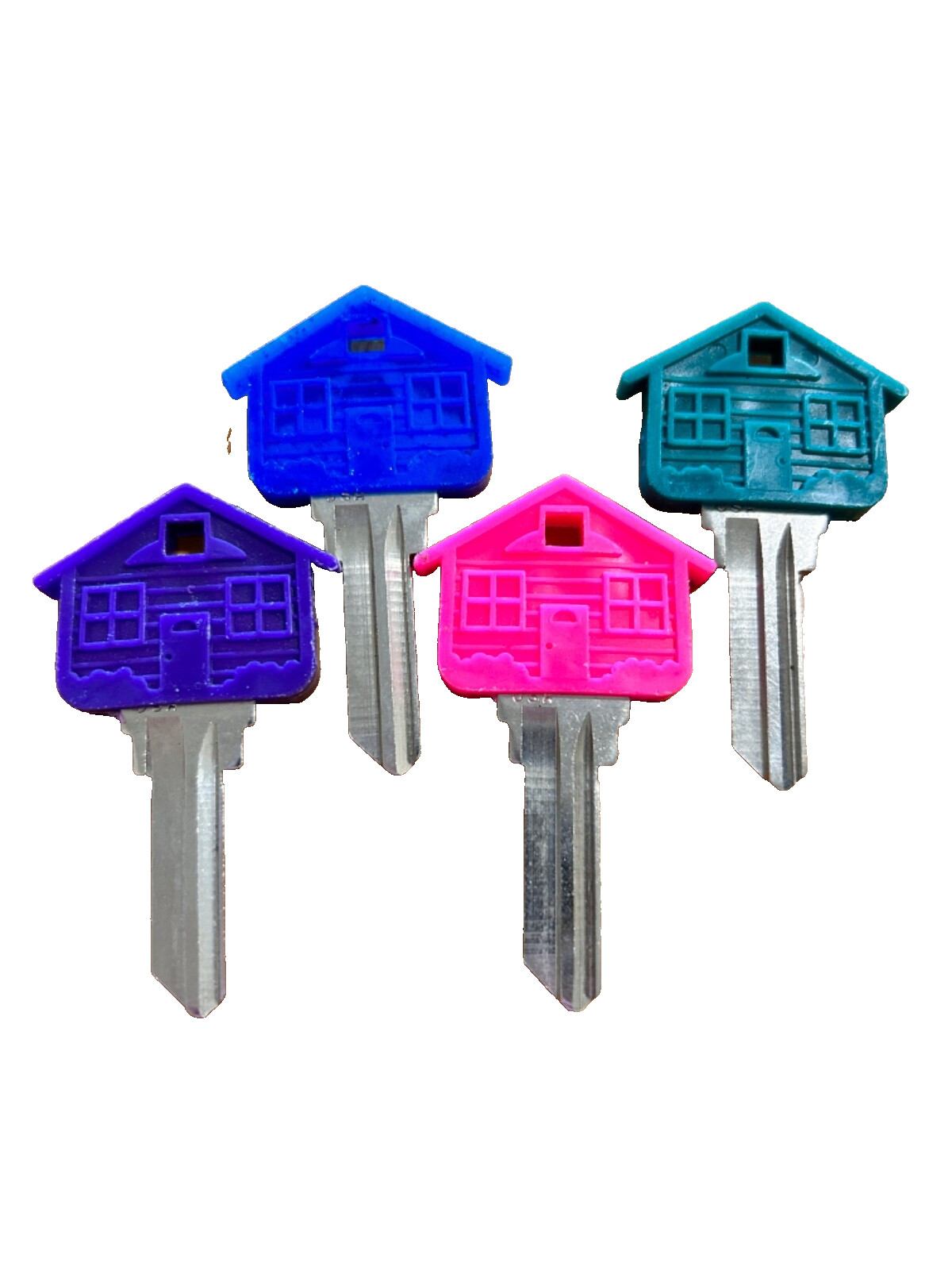 lot of 4) plastic head 'house' Blank Key Schlage SC1 Uncut USA Made by Hillman