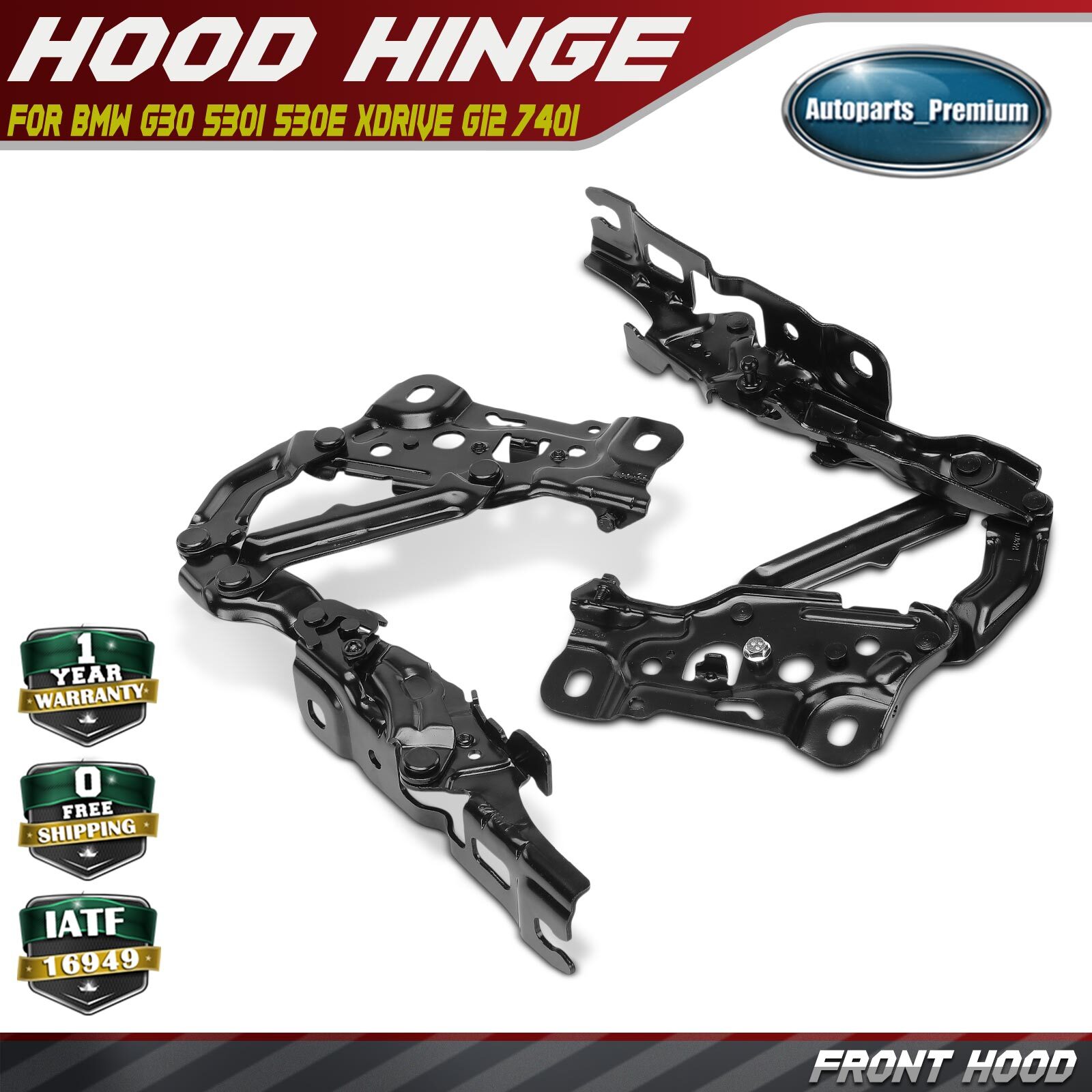 2x Left & Right Hood Hinge for BMW G30 530i 530e xDrive G12 740i 750i xDrive G16
