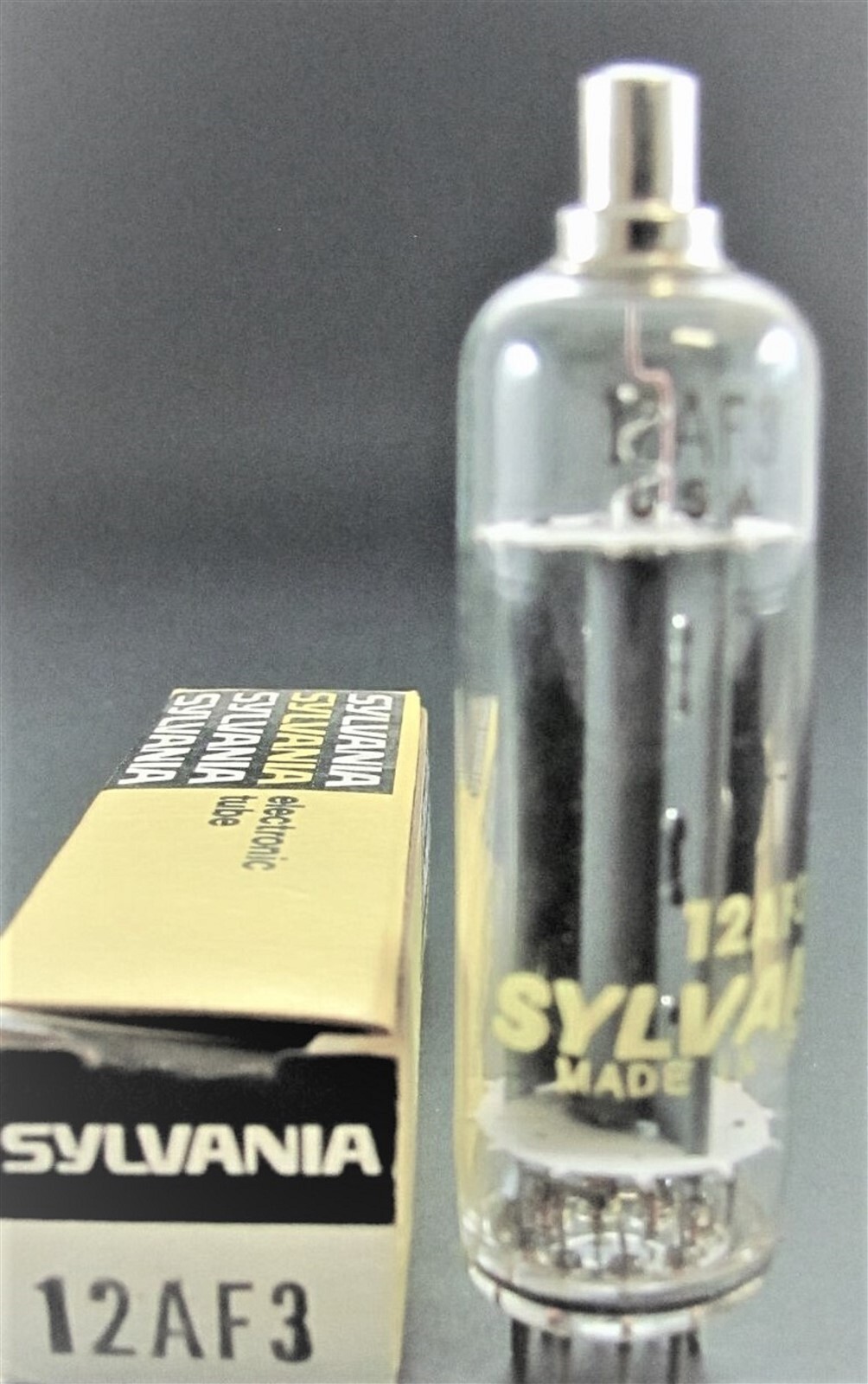 12AF3 TUBE SYLVANIA NIB TESTED & BOXED VINTAGE COMMERCIAL SURPLUS