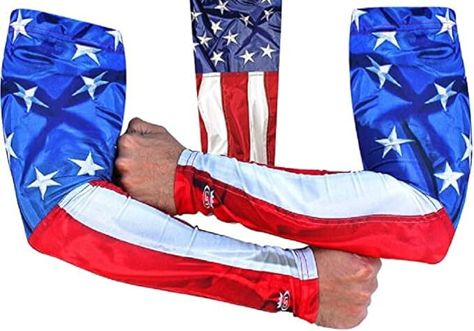United States of America American Flag Solar Sleeves Protective Arm Sleeves USA