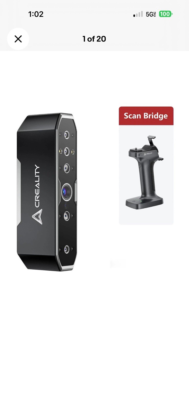 Creality Otter Handheld 3D Scanner With Scan Bridge