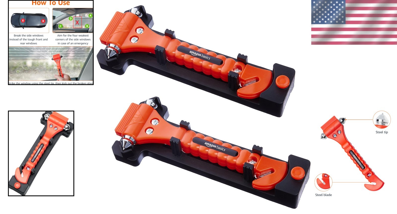 Emergency Car Escape 2-Pack - Orange