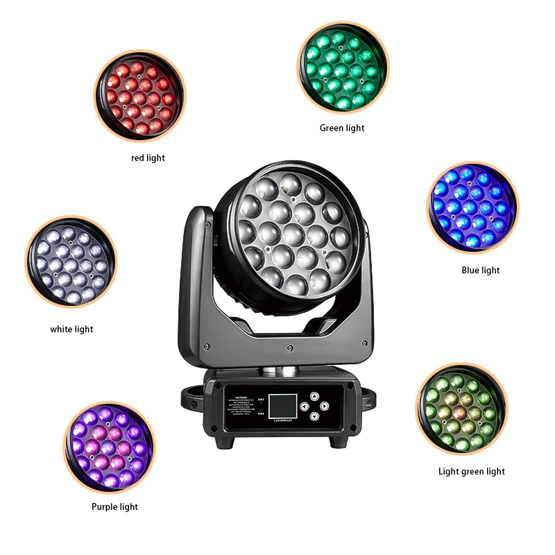 Zoom Wash Moving Head Light Led DJ Club Stage Wash Lights Led Moving Head 19x15w