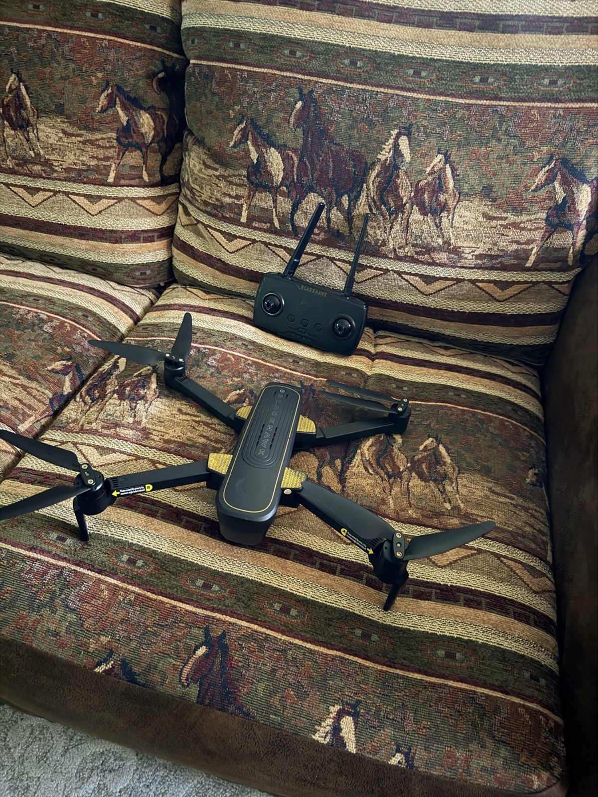 Blackhawk Foldable Drone, for parts only, batteries went bad and can’t be replac