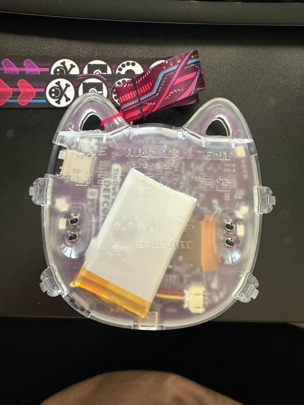 DEF CON 32 Human Badge Cat PCB Powers On Battery w/ Lanyard Tested Raspberry PI
