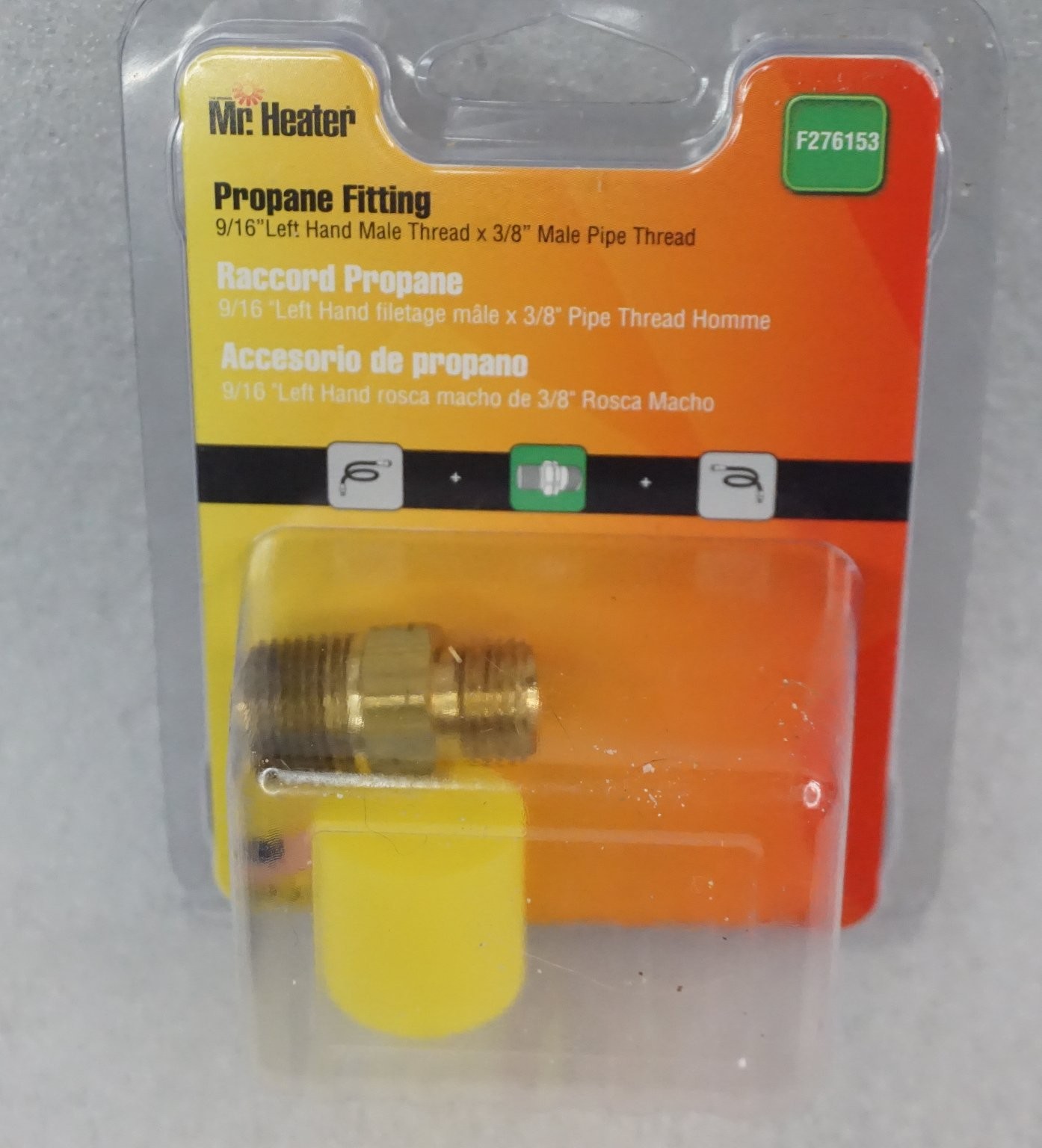 Mr. Heater Propane Fitting 9/16" LHM x 3/8" MPT F276153