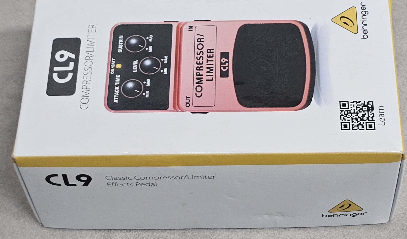 Behringer Compressor Limiter CL9 Red Guitar Pedal Compressor Limiter