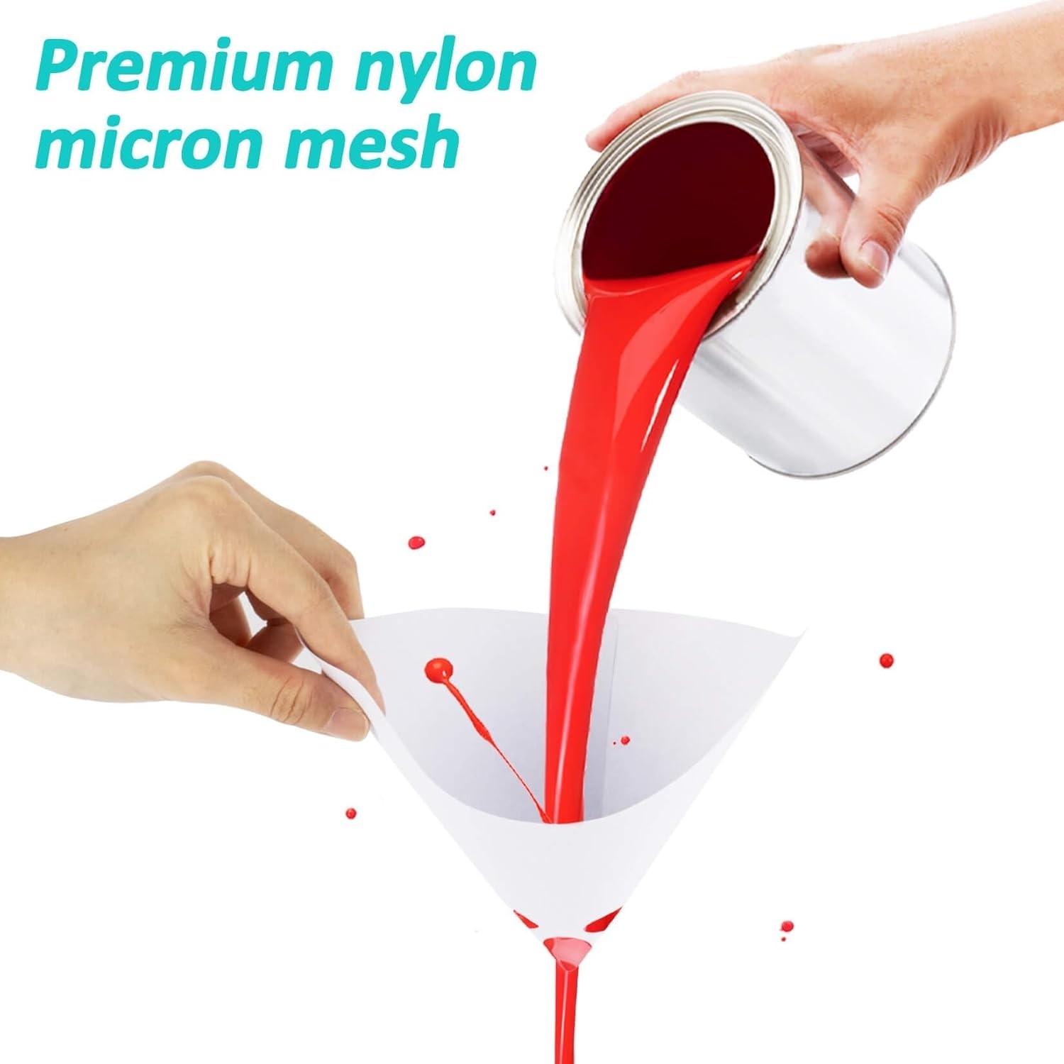 100PCS Paint Strainers Paper Cone Mixing Cup Strainer Fine Mesh...