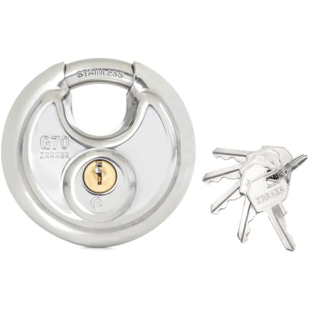 G70 Heavy Duty Stainless Steel Keyed Discus Padlock – 70mm Stainless Steel Body