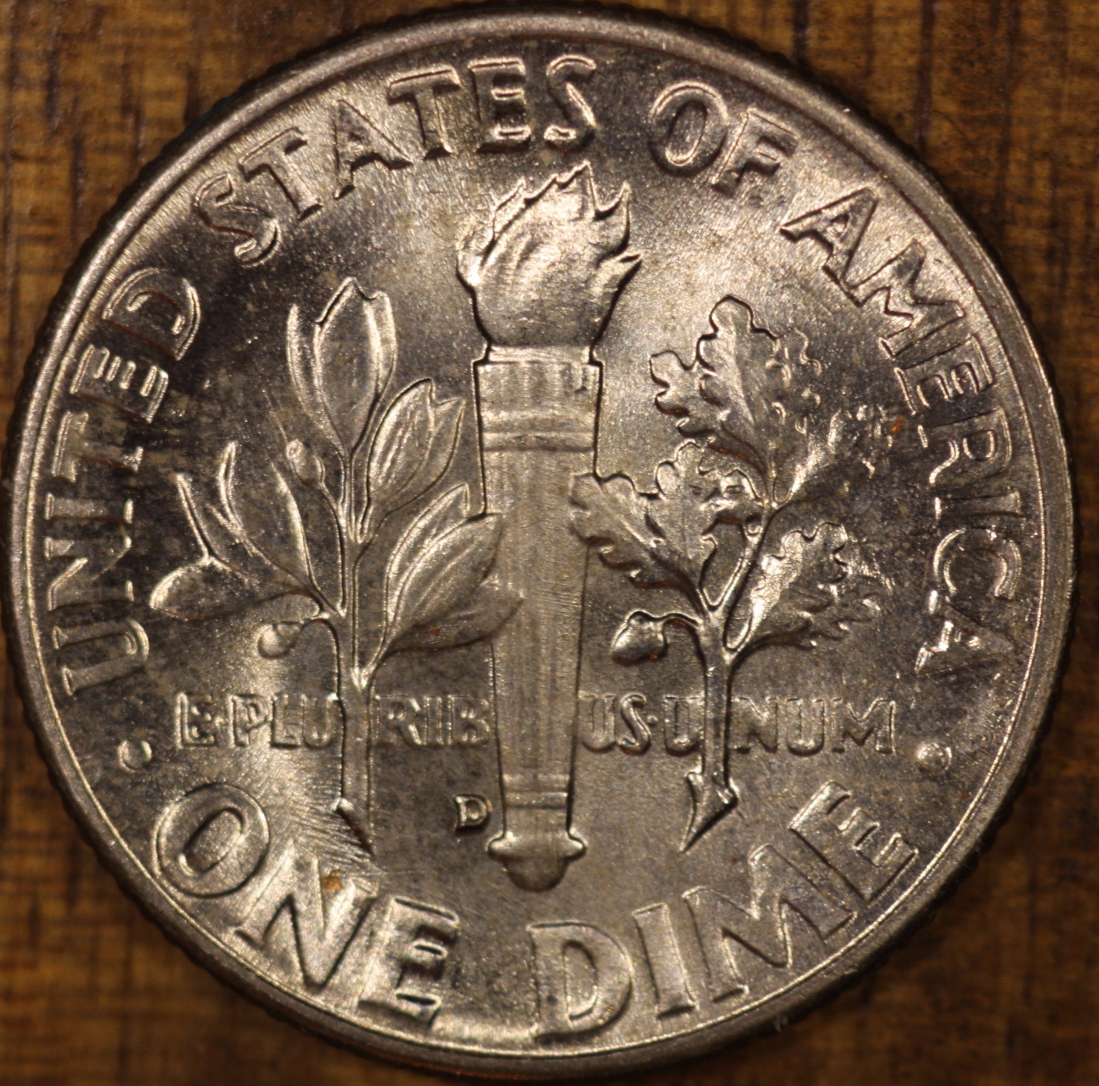 1955 D Roosevelt Dime CH BU LUSTER! 90% Silver US Coin