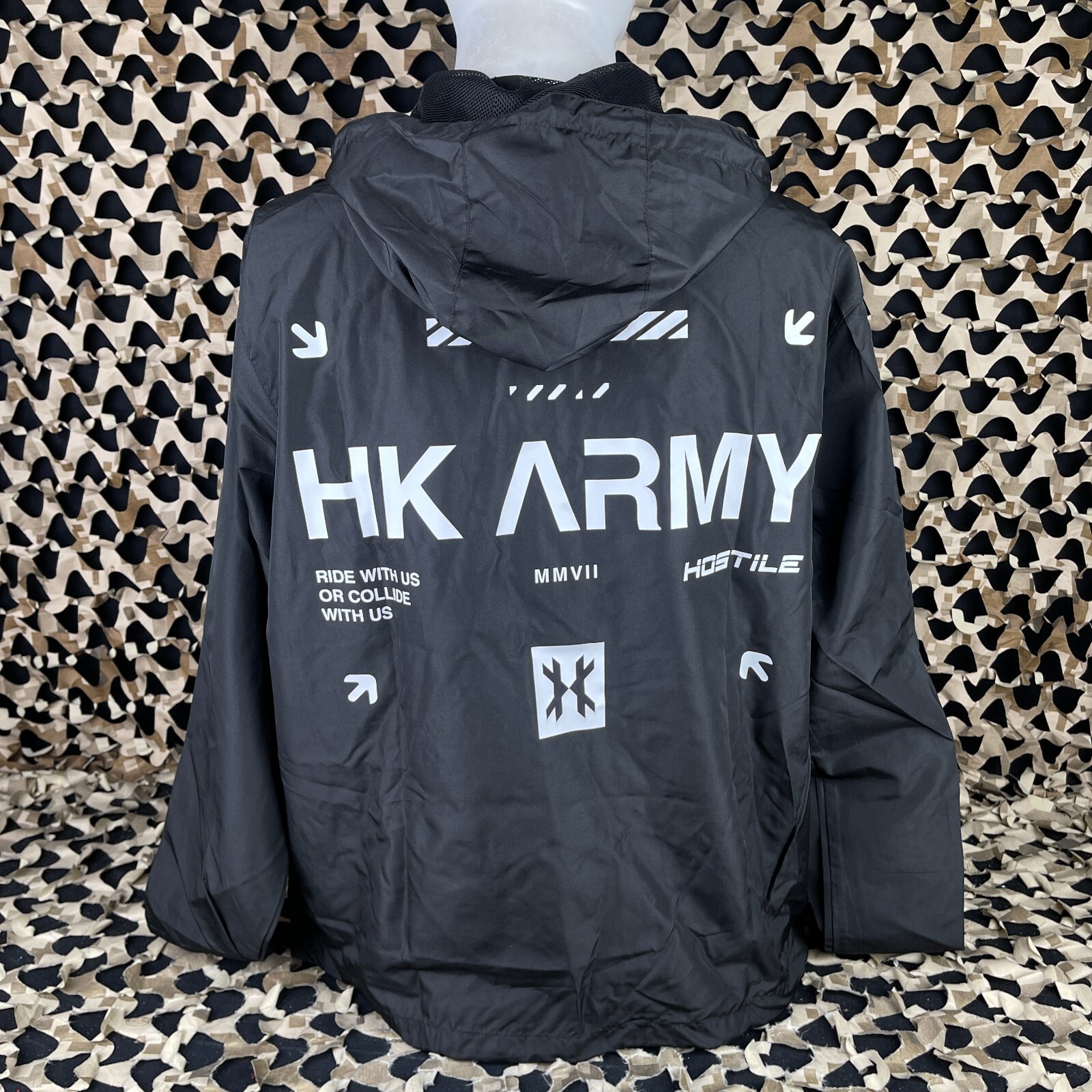 NEW HK Army Cyber Windbreaker Jacket - Black - Medium