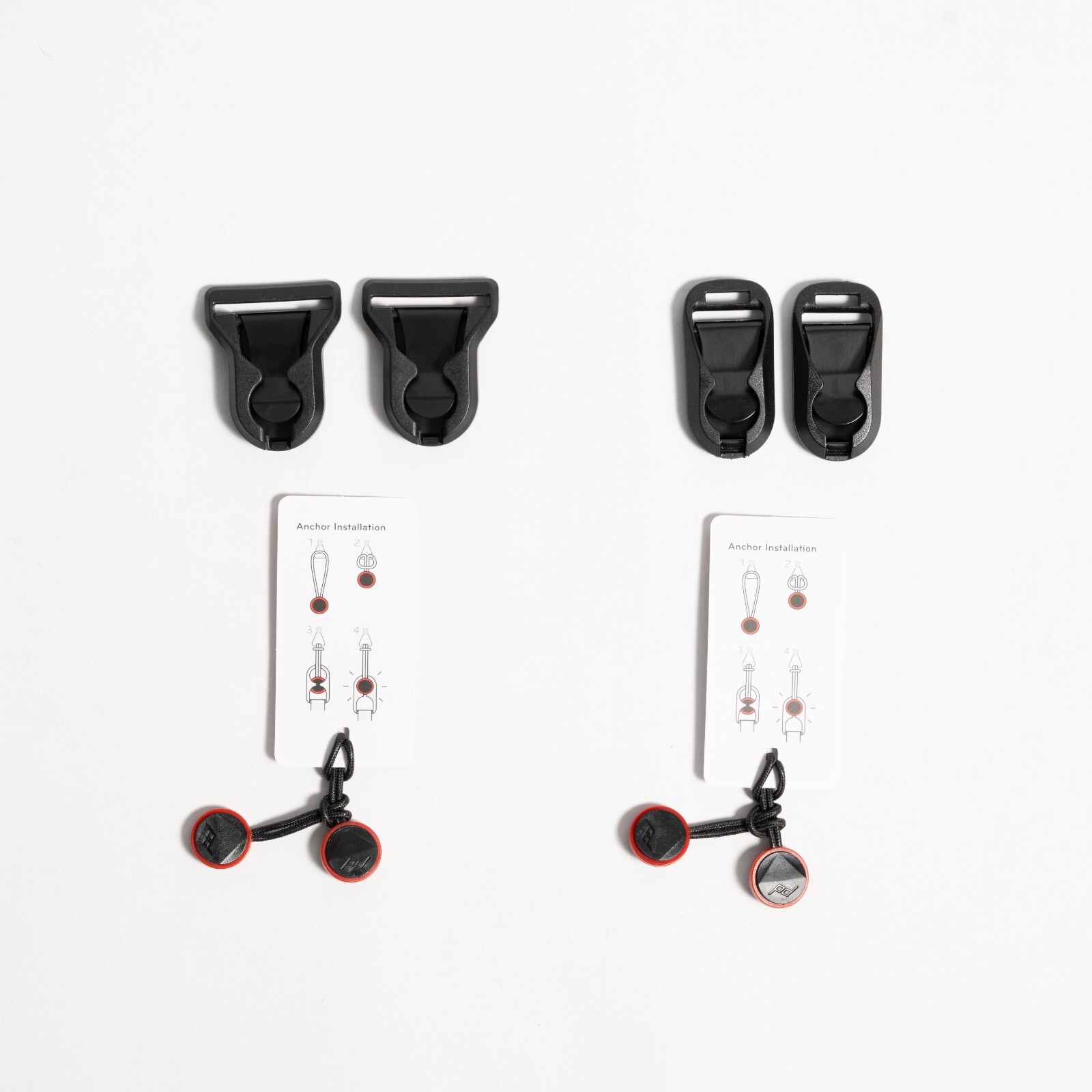 4x Peak Design Anchors &  4x camera strap quick mounts for 1.25" wide strap