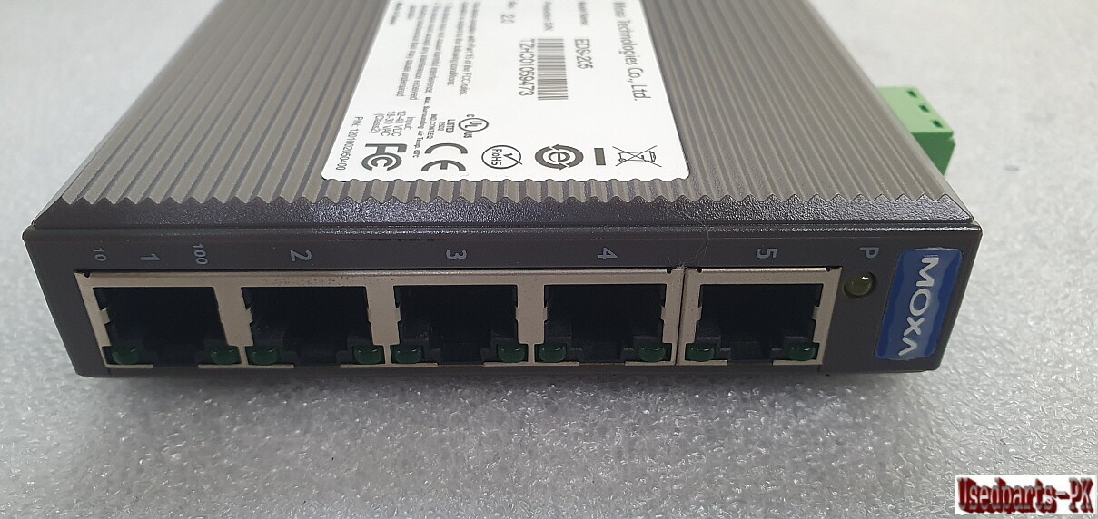 [Lots of 3] MOXA EDS-205 Unmanaged Industrial DIN mounted 5-port Ethernet Switch