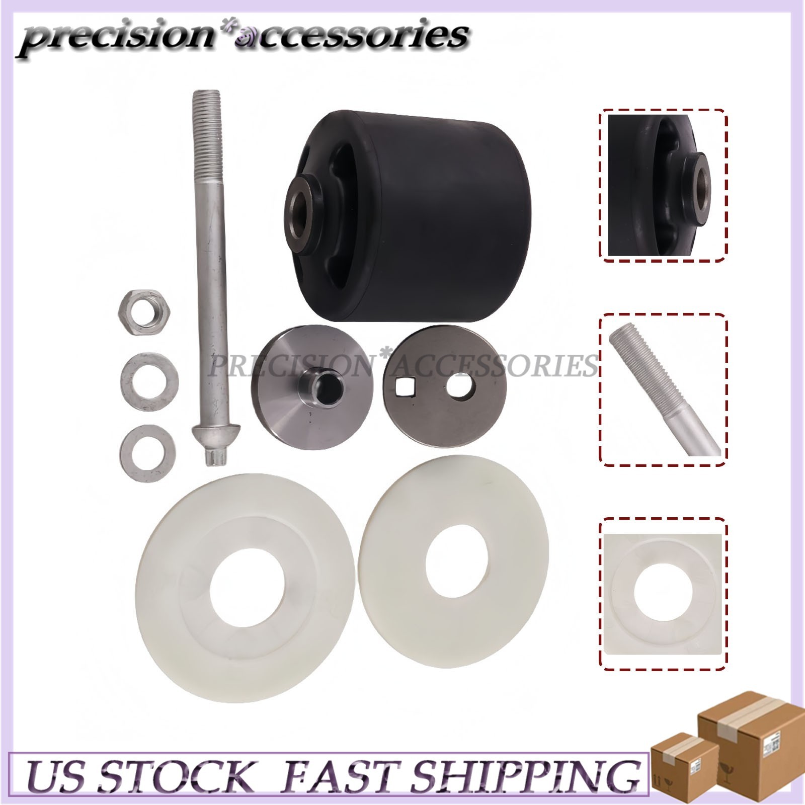 Quick Align Pivot Bushing Kit+Alignment Collars S-28654 Fits Hendrickson