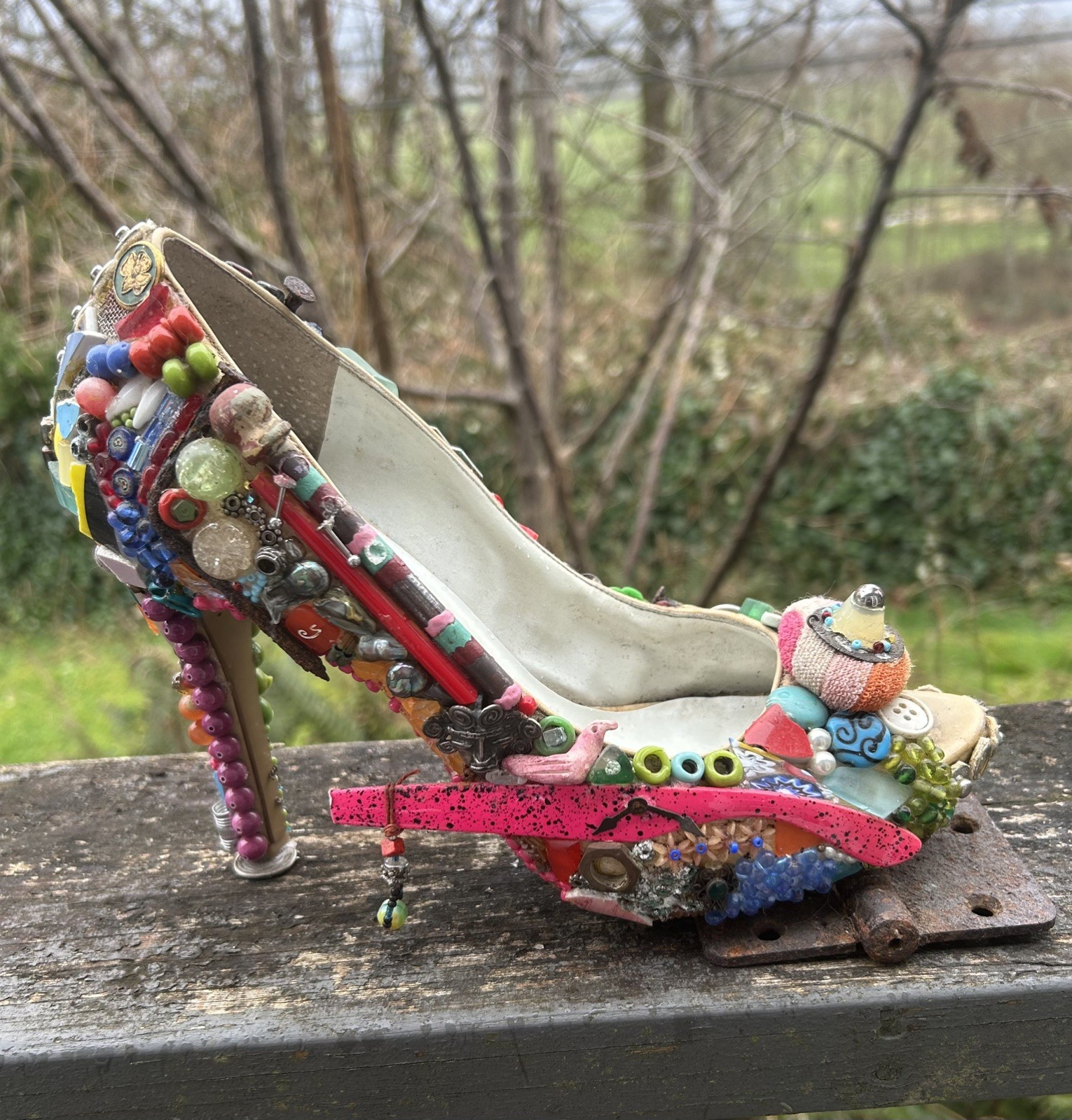 Mosaic High Heel Unique Conversation Piece