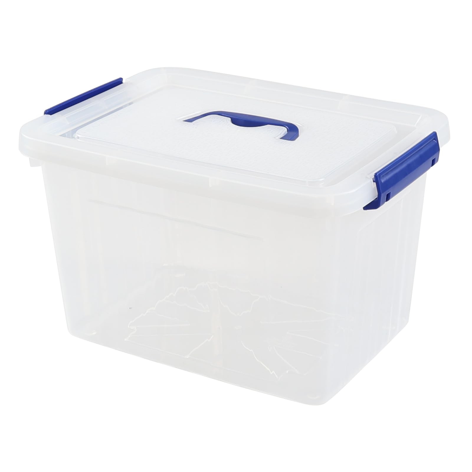 12 Quart Clear Plastic Bin with Lid, Latching Box with Handle, Set of 1