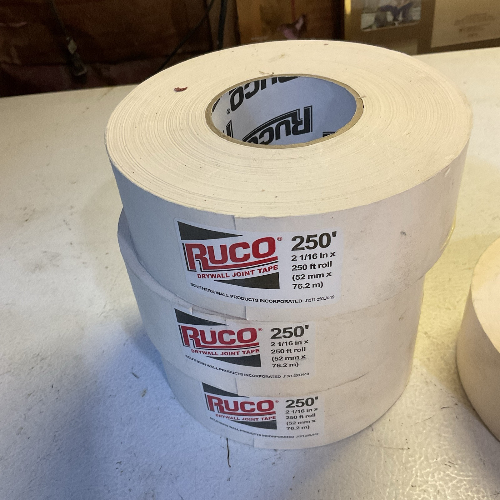 Ruco Drywall Joint Tape(3 Rolls) And USG Paper Joint Tape (1 Roll)