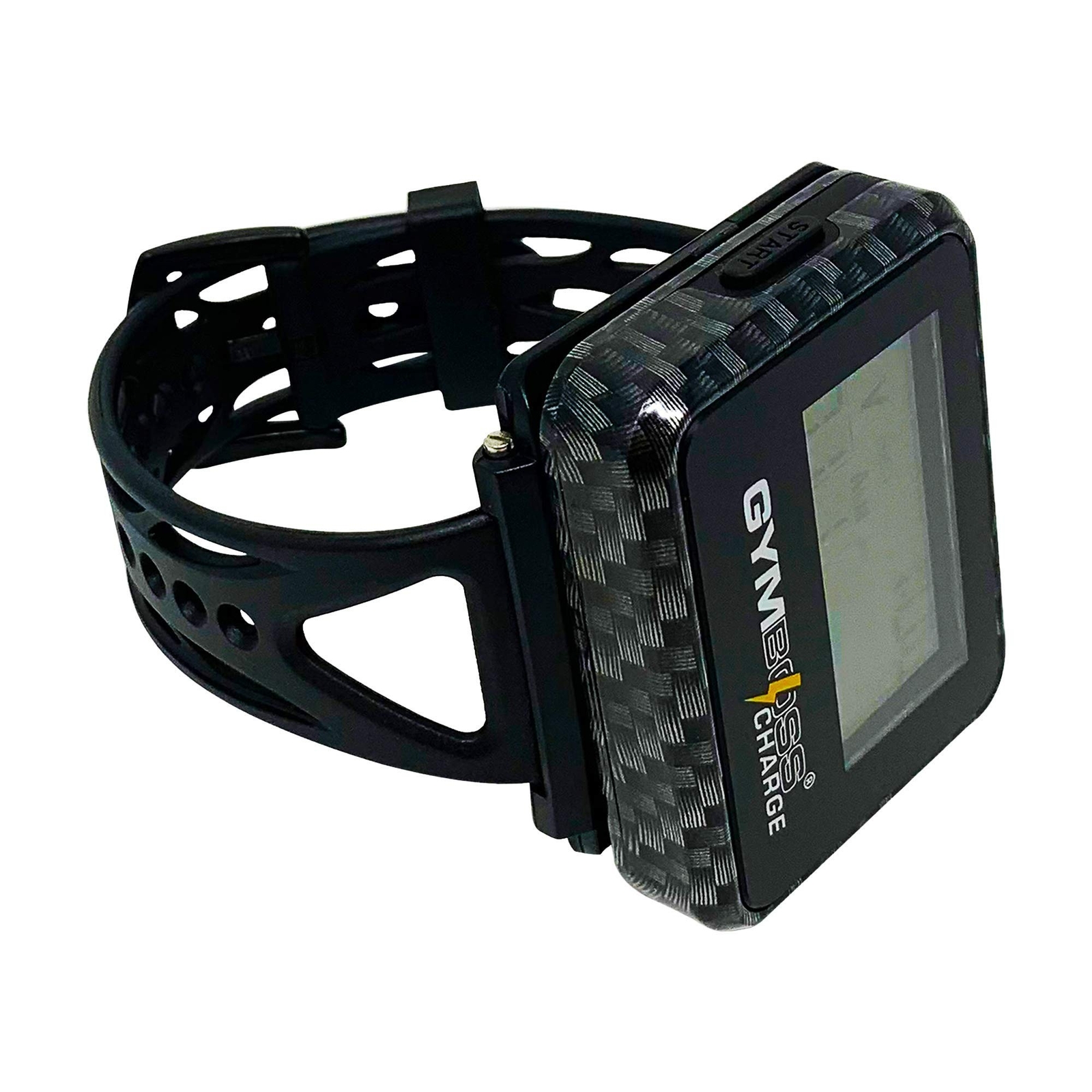 Gymboss Charge Interval Timer and Stopwatch & Watchstrap - Bundle Carbon Black