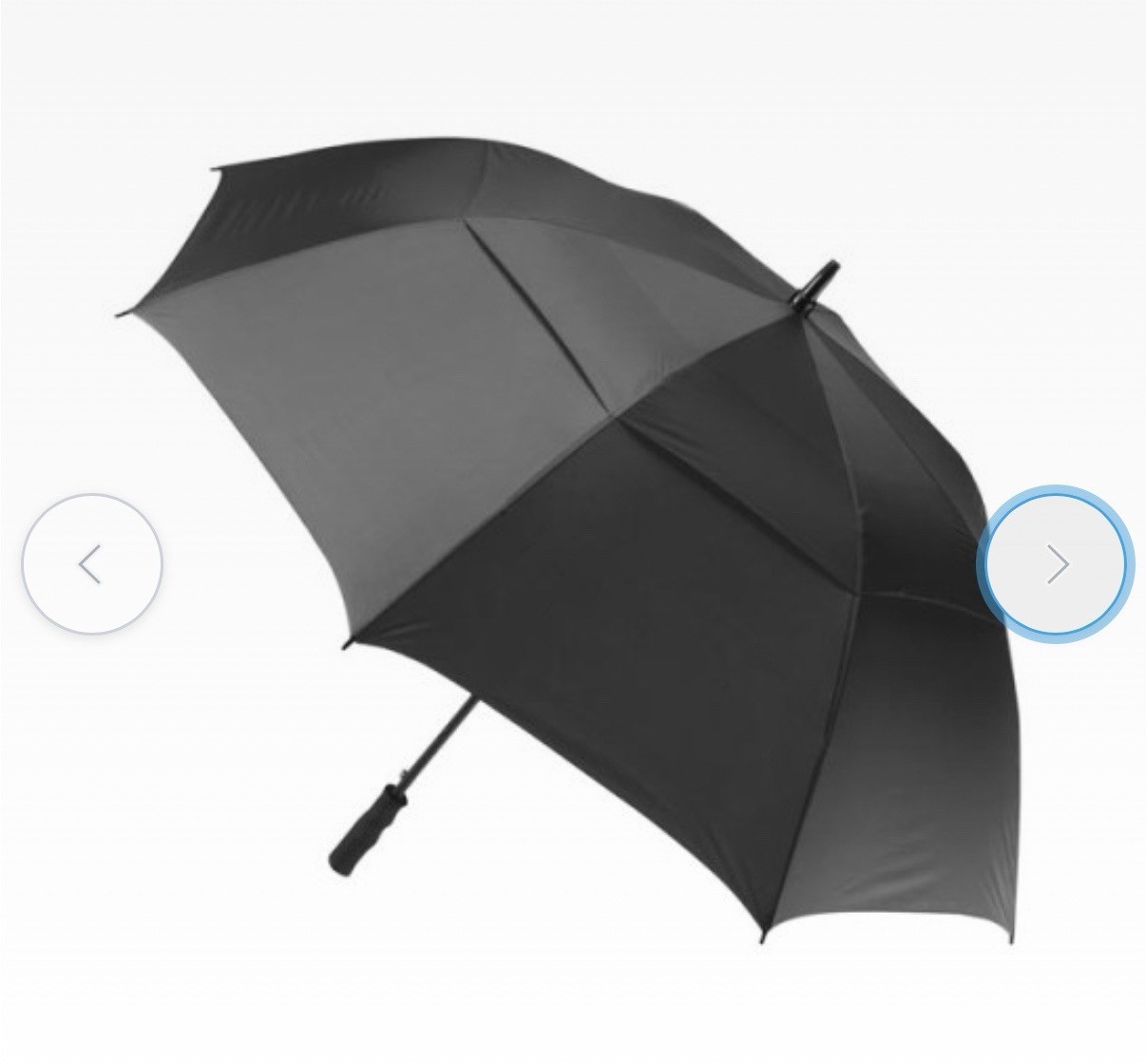 New The Revolution Umbrella 52” Arc Peerless 2351MM Black Wind Resistant NWT