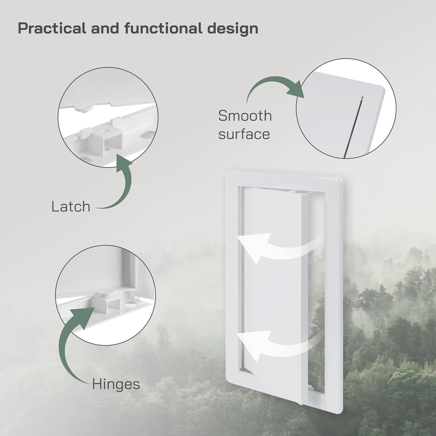 Vent Systems 6x12 Access Panel - Easy Access Doors - ABS Plastic - Access Panel