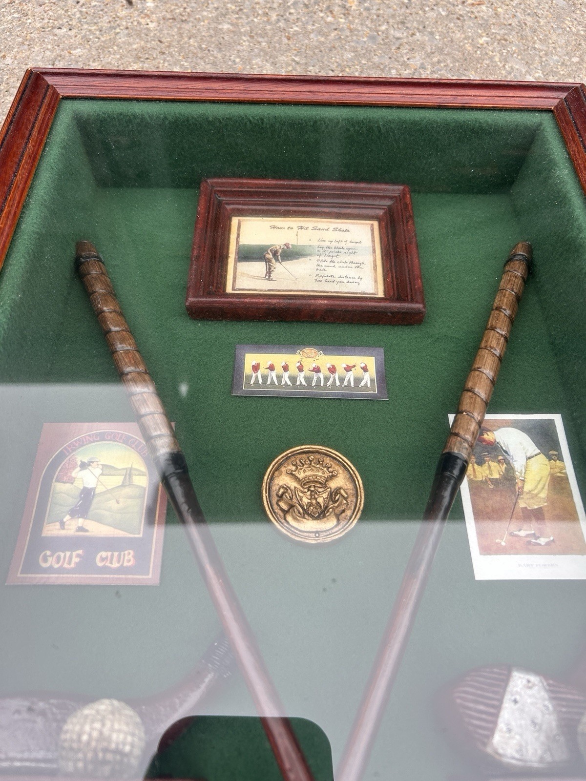 vintage Hice Golf Club Shadow Box