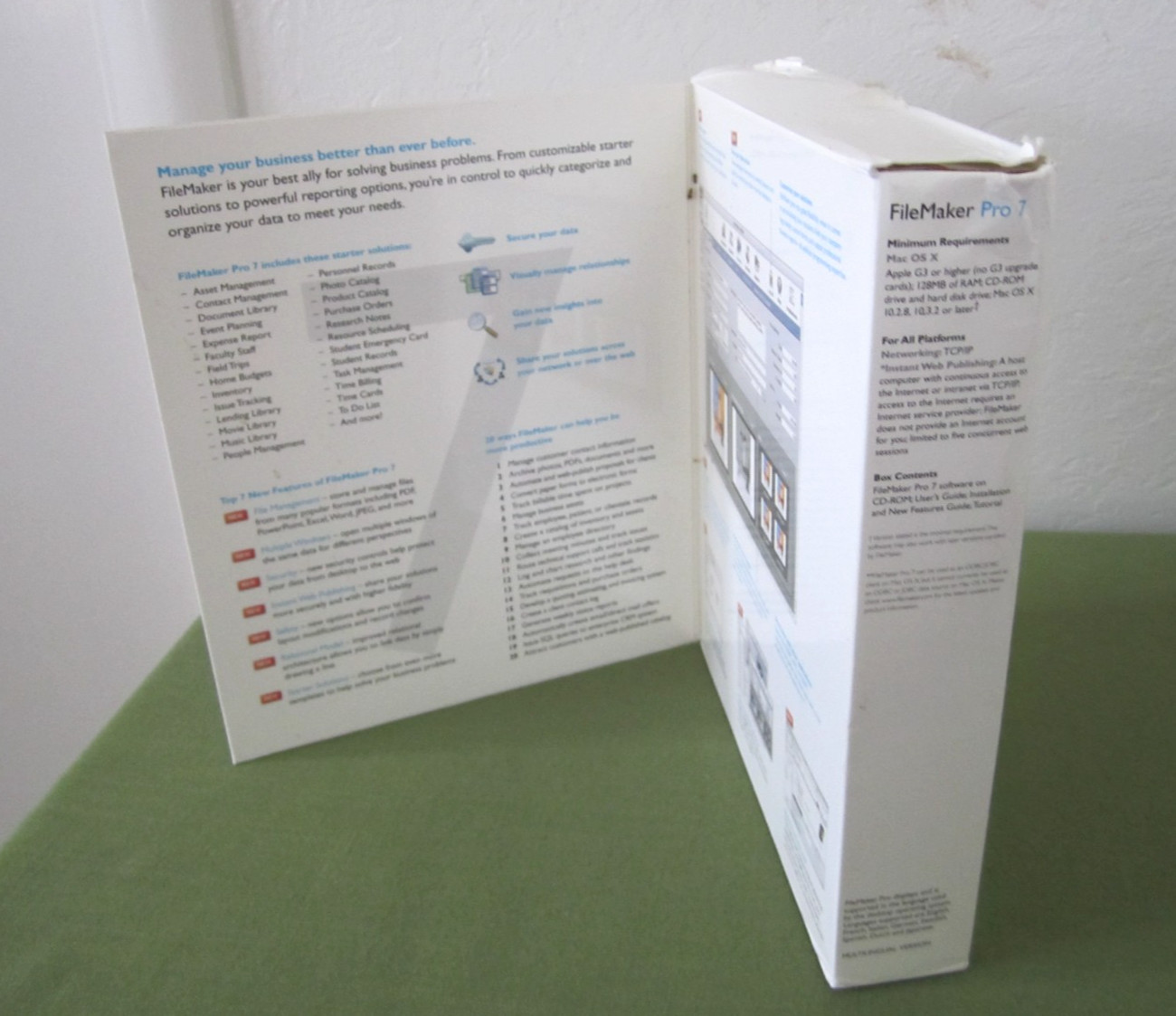 FileMaker Pro 7 Software for Mac CD-ROM Complete Box w/ Manuals & License Keys