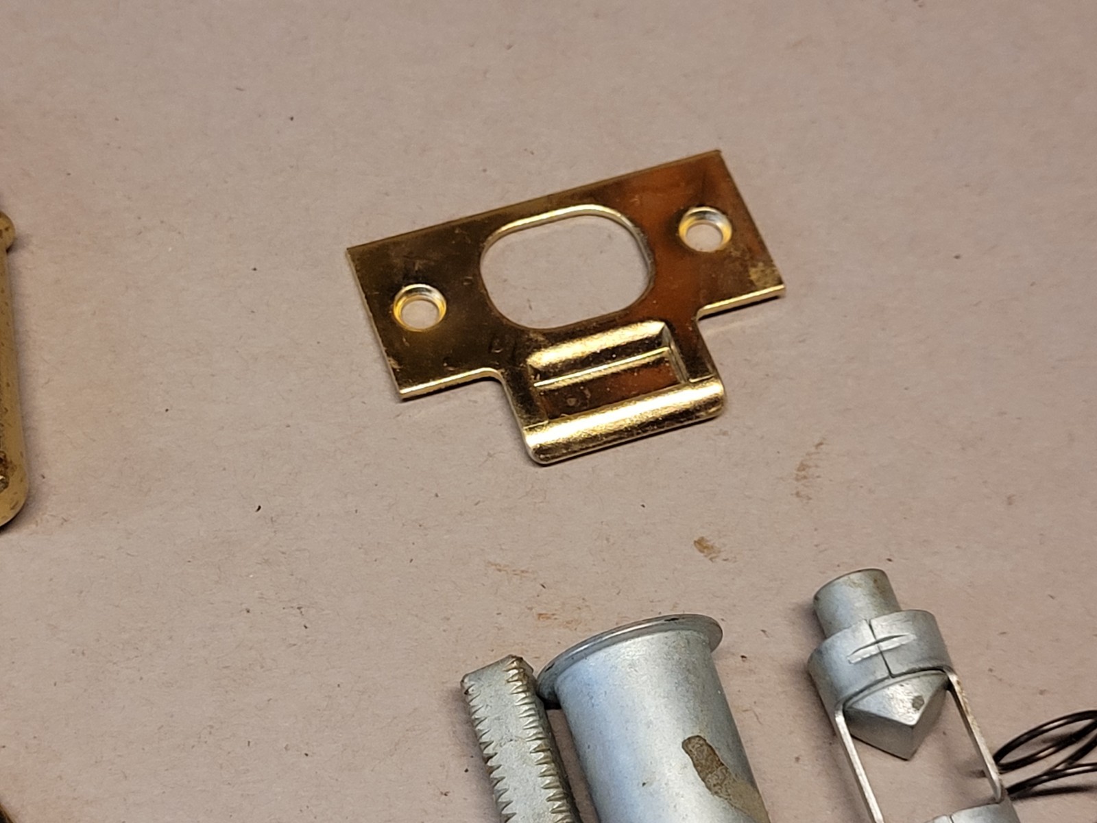 Dexter Screen/Storm Door Lock Brass #1159 NOS