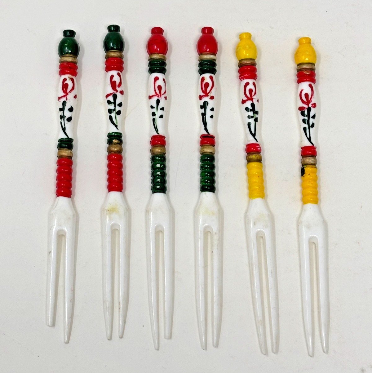 6 Vintage Cocktail Picks Appetizer Forks Japanese Inspired Design