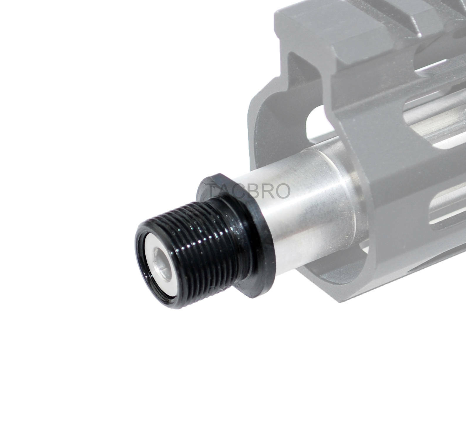 Stainless Steel Muzzle Brake Adapter to Convert 1/2x28 TPI to 5/8x24 TPI