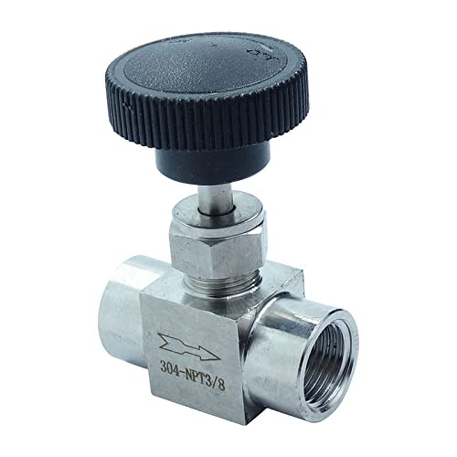 Stainless Steel 304 Instrument Gas Needle Valve 3/8 NPT Female 1000 Psi 1