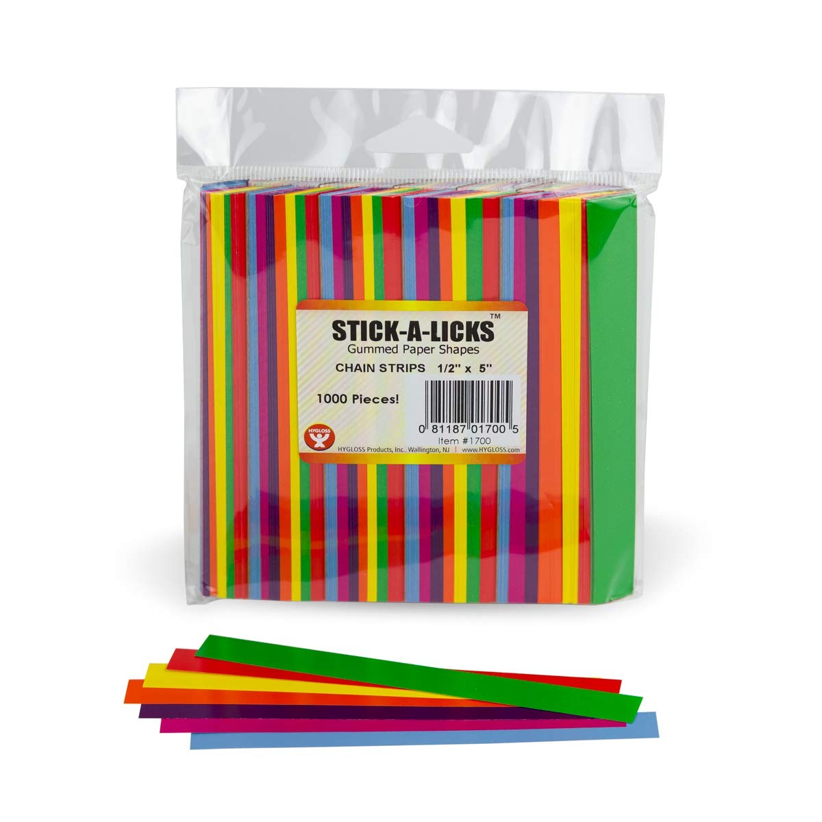 Hygloss Products Stick-A-Licks-Chain Strips for Arts & Crafts-Classroom