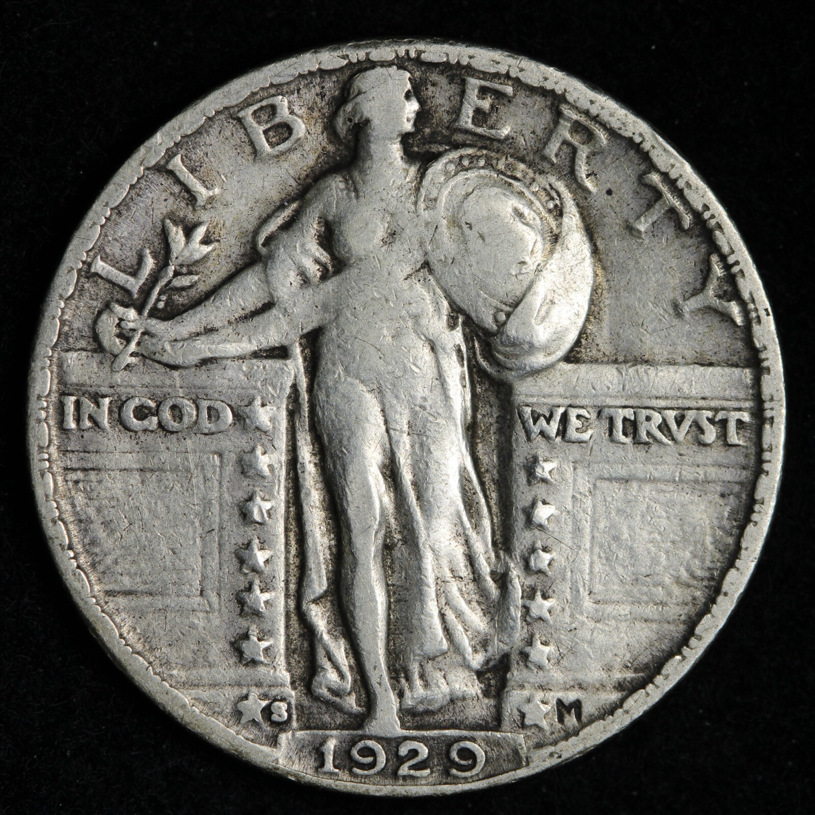 1929-S Standing Liberty Silver Quarter CHOICE XF E259 UCH