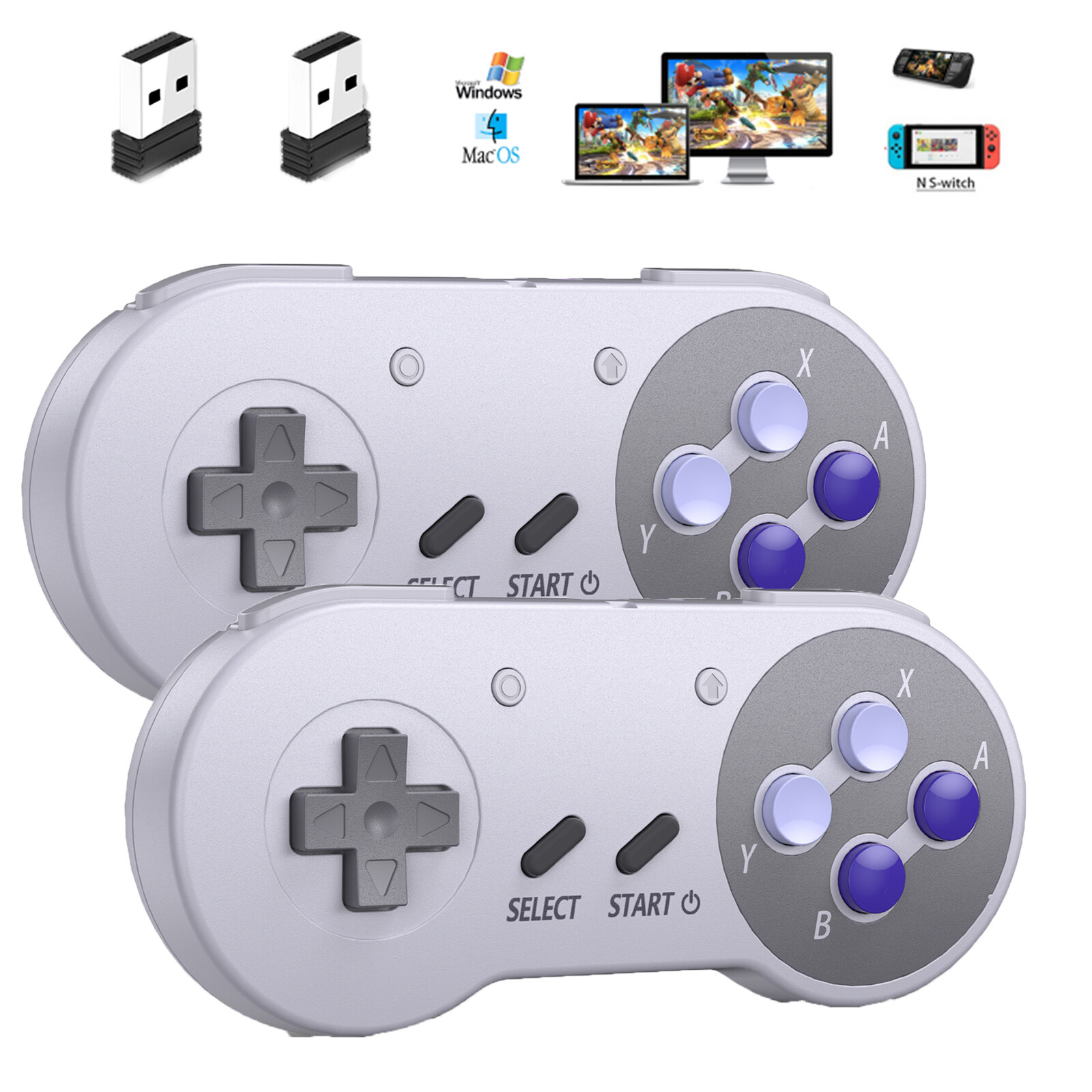 Wireless Switch Online Controller SNES Gamepad for Switch PC Steam Raspberry