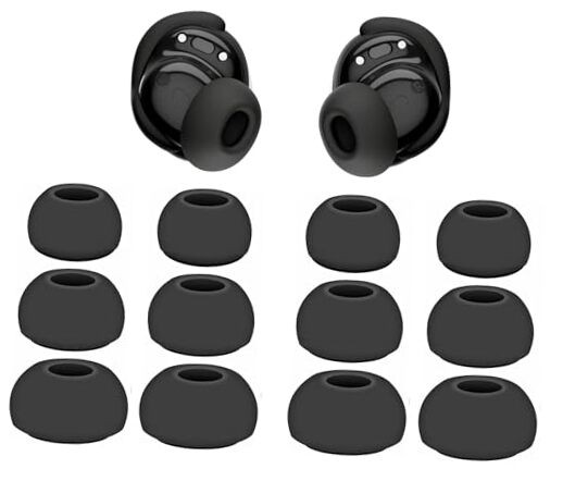 Replacement Earbuds Tips Silicone Ear Tips Compatible with Bose New S/M/L Black