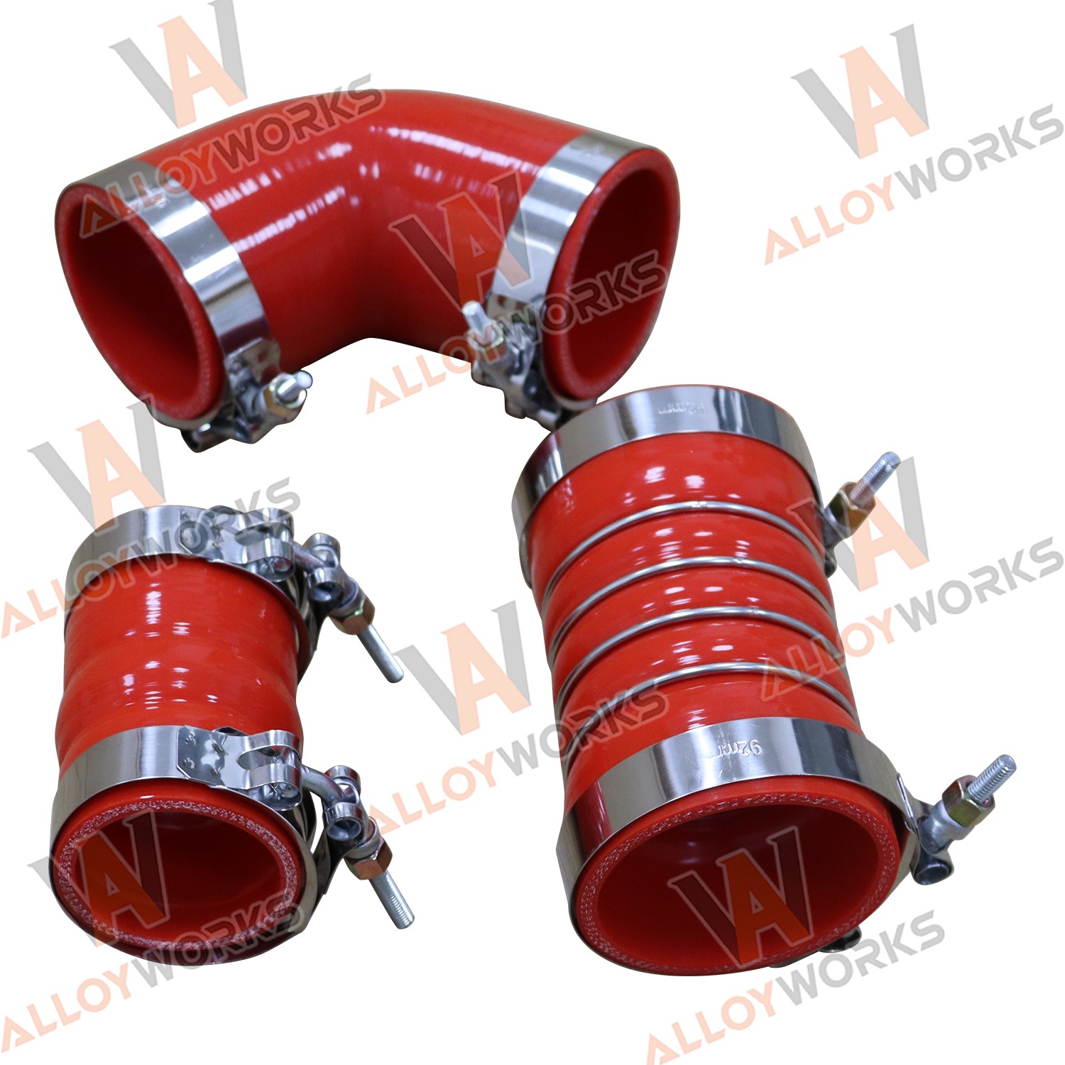 Silicone Hose Kit W/ Stainless Clamps For 06-2010 GM 6.6L LBZ LMM Duramax Diesel