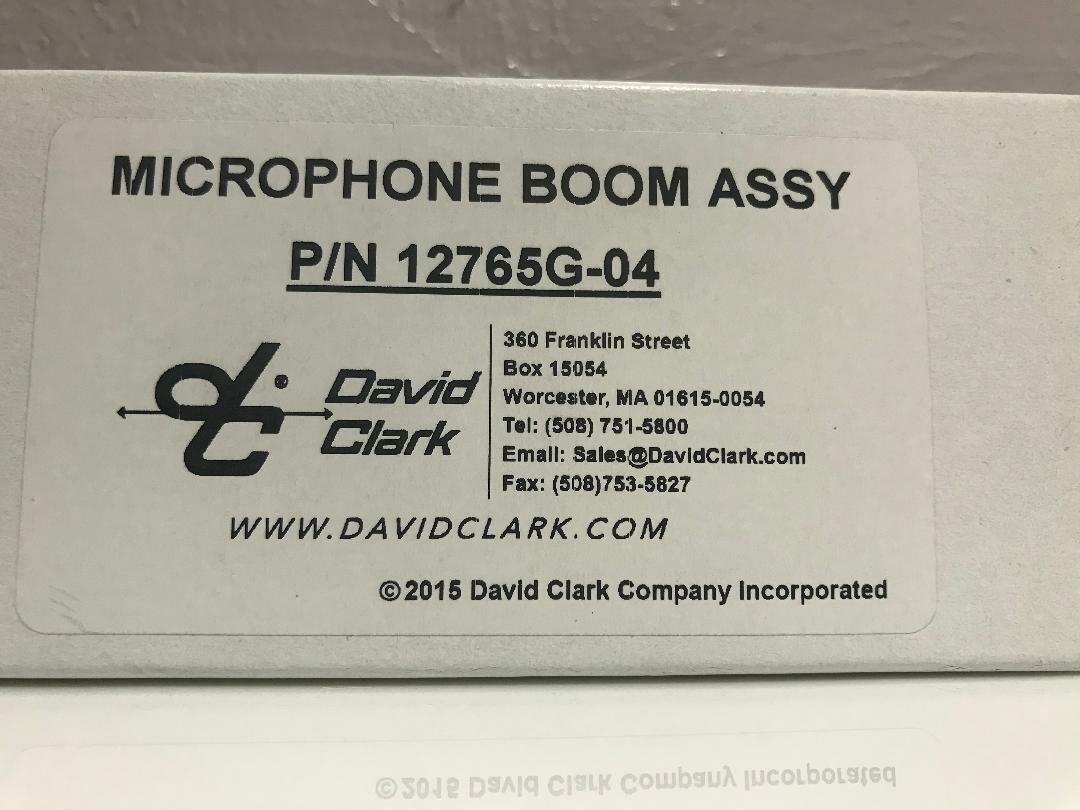 Original, David Clark Replacement Microphone Boom Assembly, p/n 12765G-04